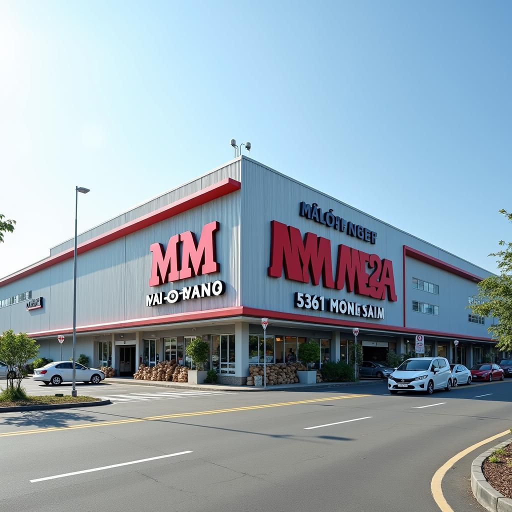 Mặt tiền siêu thị MM Mega Market Vũng Tàu trên Quốc lộ 51B rộng lớn, dễ nhận biết